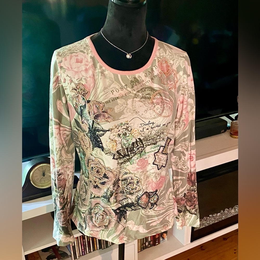 🔥Jendo Y2K Beaded & Sequined Floral Top🔥